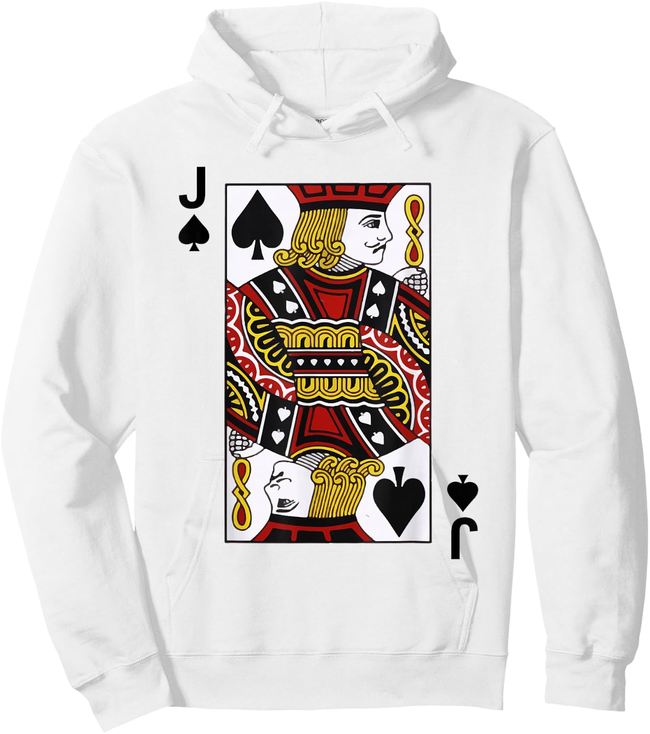 Jack of Spades Blackjack Cards Poker 21 J shirt Hoodie - Hoodie | White