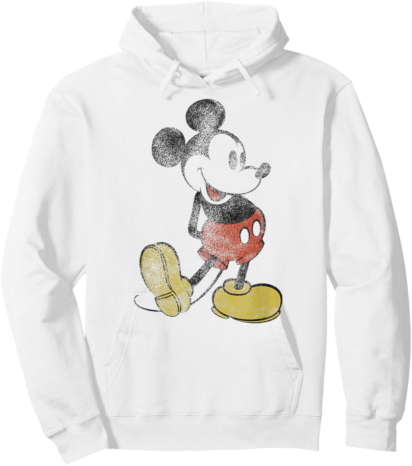 Disney - Mickey Mouse Distressed Classic Pose Hoodie - Hoodie | White