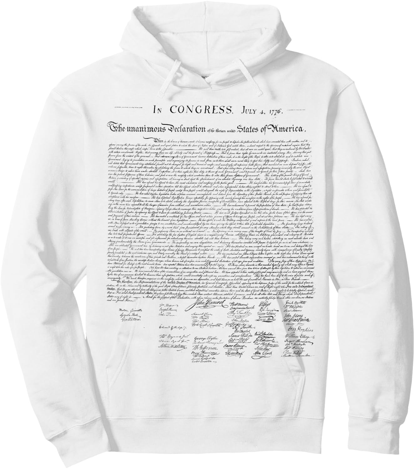 Declaration of Independence liberty USA Constitution America Hoodie - Hoodie | White