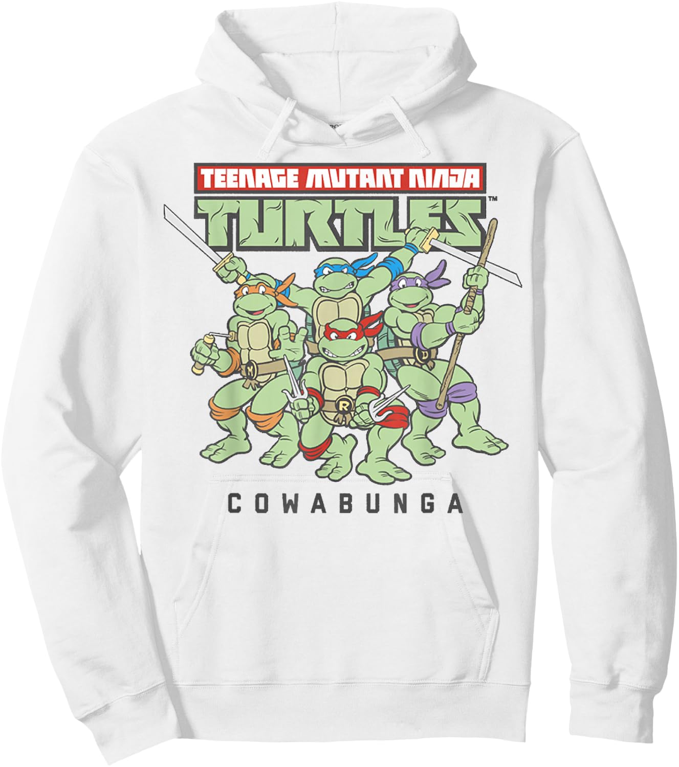 Teenage Mutant Ninja Turtles Faded Cowabunga -Shirt Hoodie - Hoodie | White