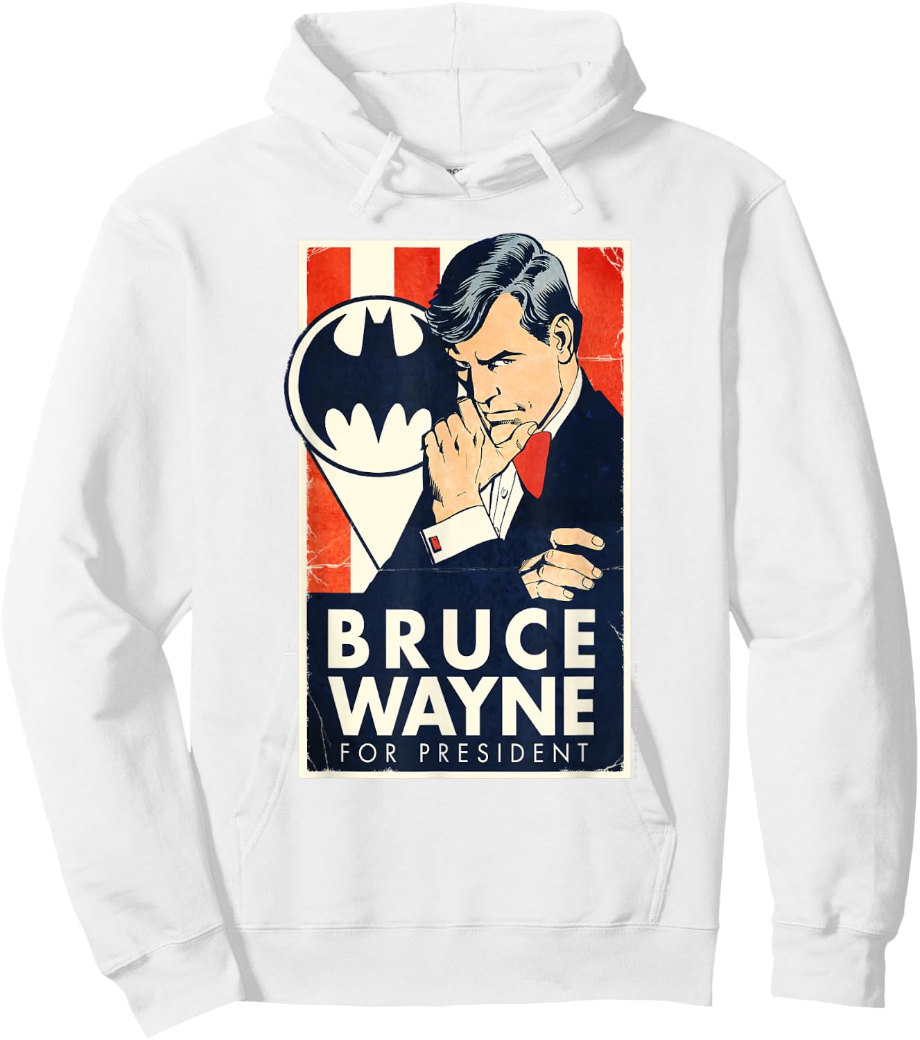 Batman Wayne For President Hoodie - Hoodie | White
