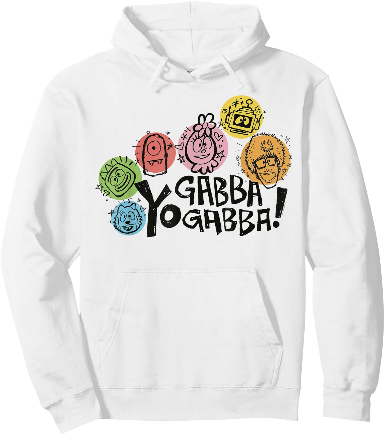 Yo Gabba Gabba - Sketch Hoodie - Hoodie | White