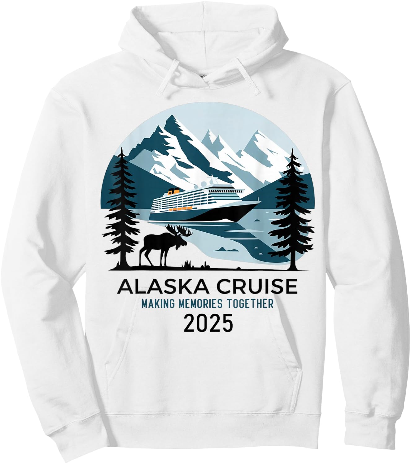 Matching Family Friends and Group Alaska Cruise 2025 Hoodie - Hoodie | White