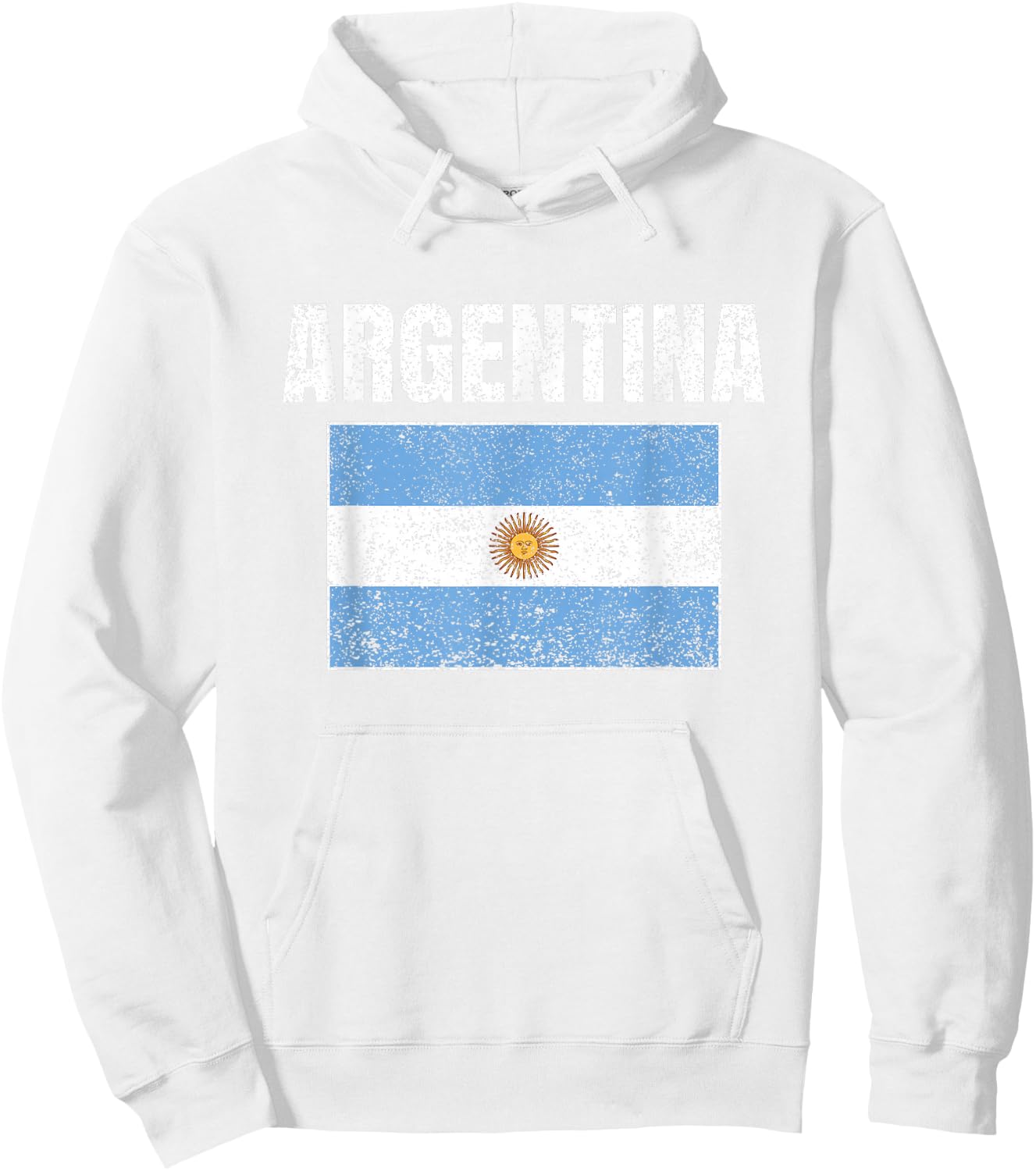 Argentinian Flag Vintage Argentina Map Country Gift Hoodie - Hoodie | White