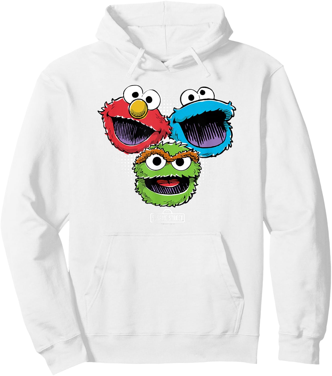 Sesame Street Halftone Heads Hoodie - Hoodie | White