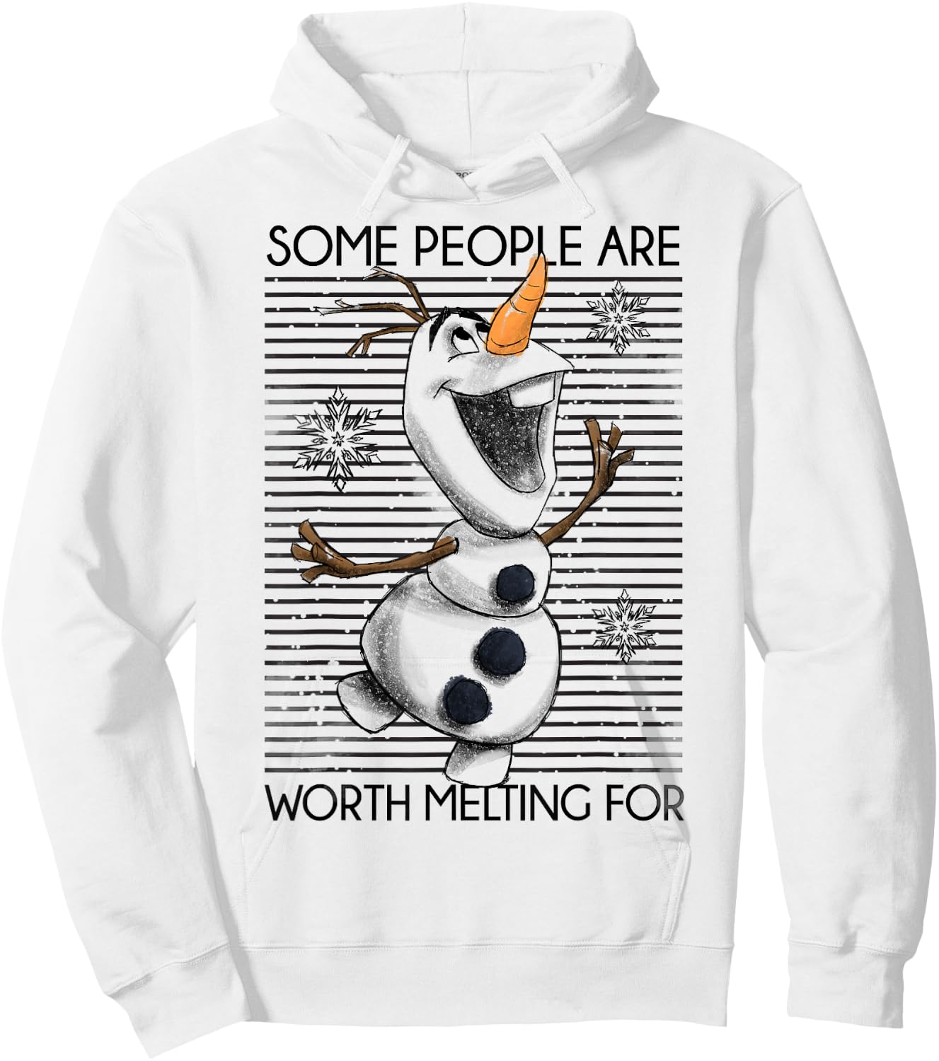 Disney Frozen Olaf Some People are Worth Melting for Hoodie - Hoodie | White