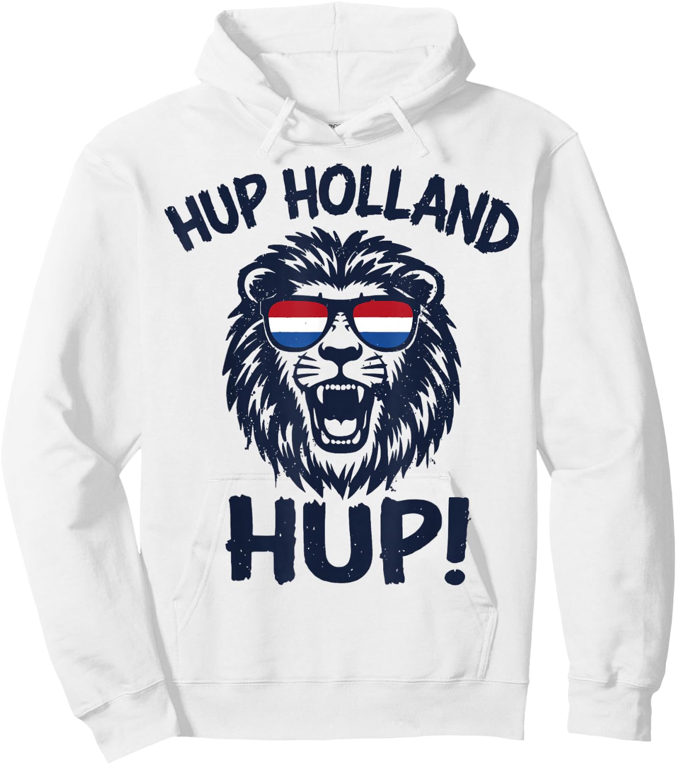 Hup Holland, Netherlands Flag Lion, Nederland Dutch Orange Hoodie - Hoodie | White