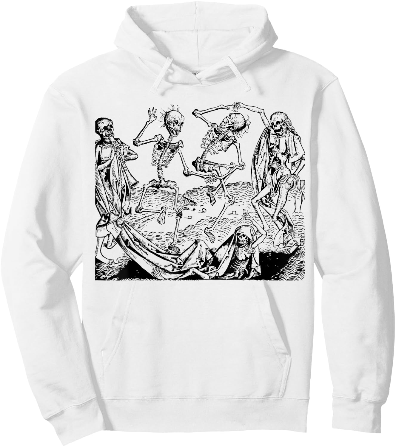 Danse Macabre Or Dance Of Death 1493, T Shirt Artwork Hoodie - Hoodie | White