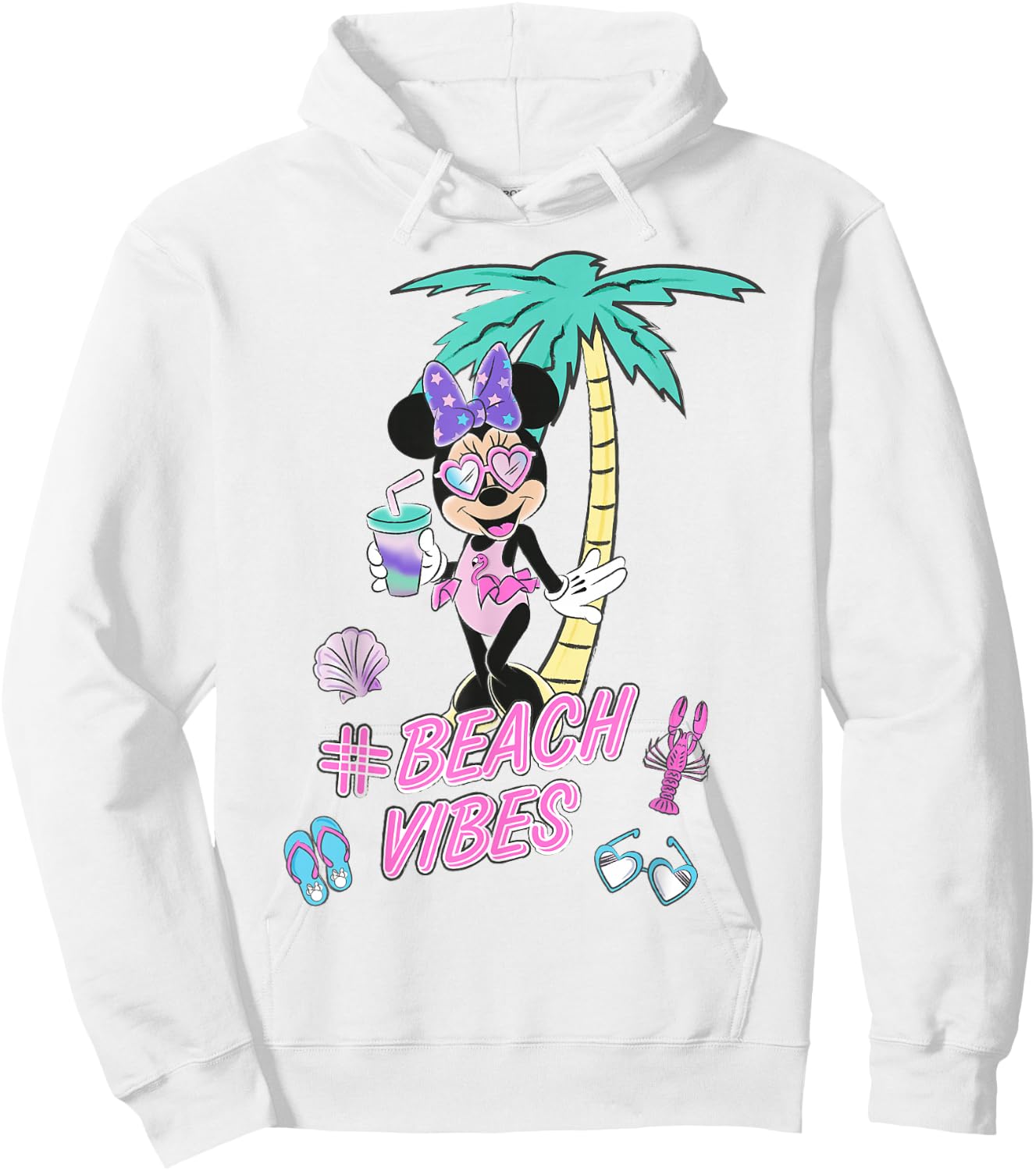 Disney - Minnie Mouse Unicorn Beach Vibes Hoodie - Hoodie | White