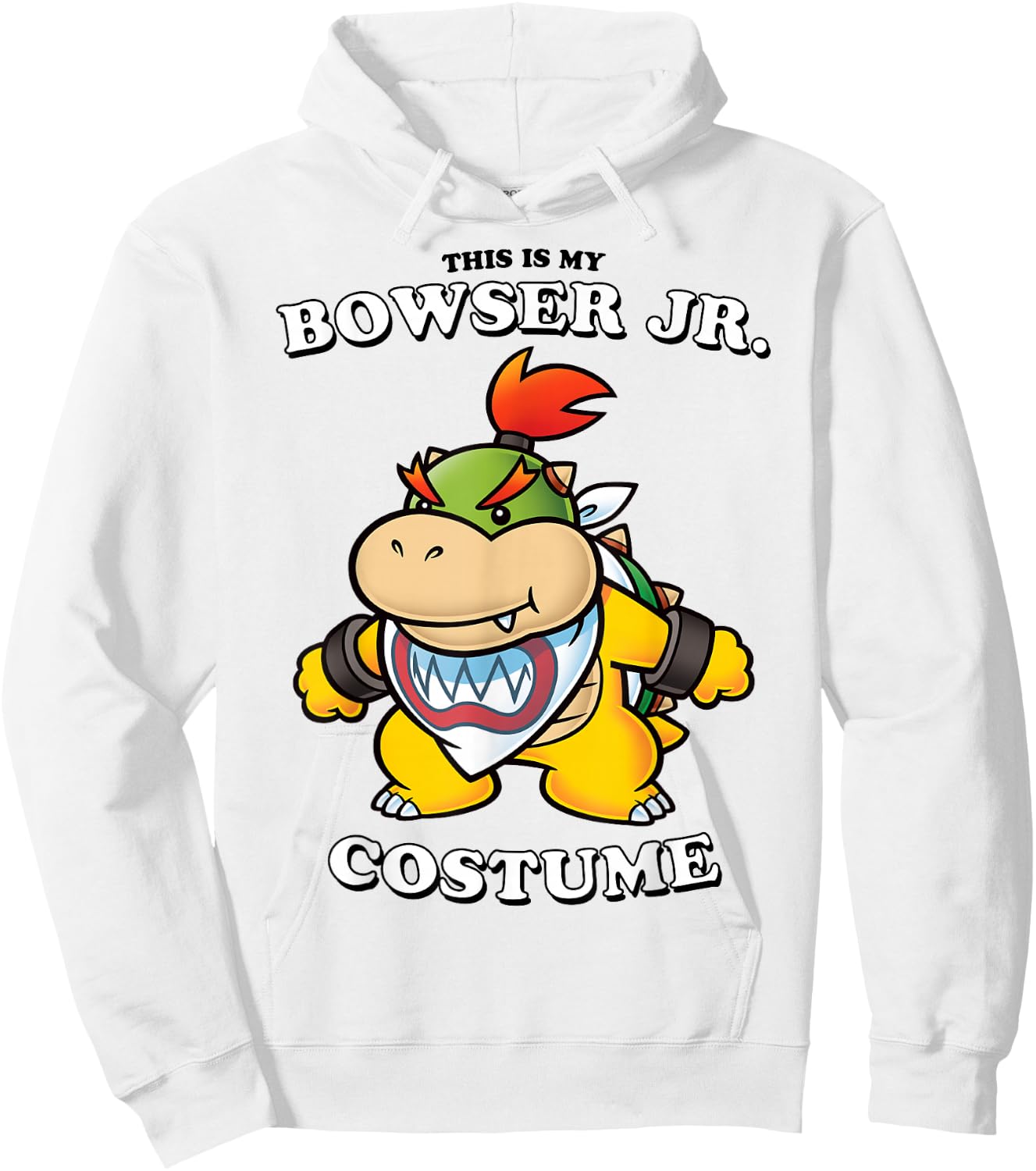 Super Mario Bros Halloween This Is My Bowser Jr. Costume Hoodie - Hoodie | White