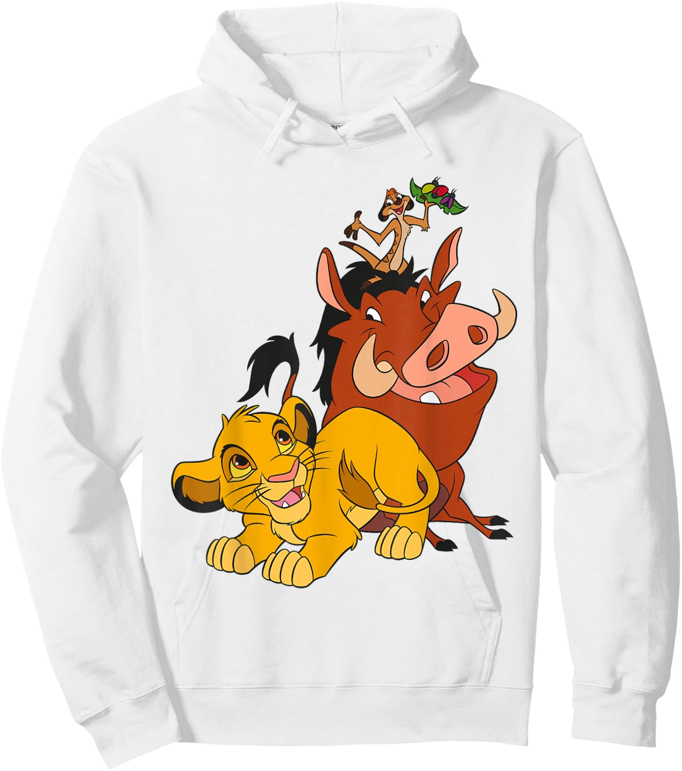 Disney The Lion King Young Simba Timon and Pumbaa Hoodie - Hoodie | White