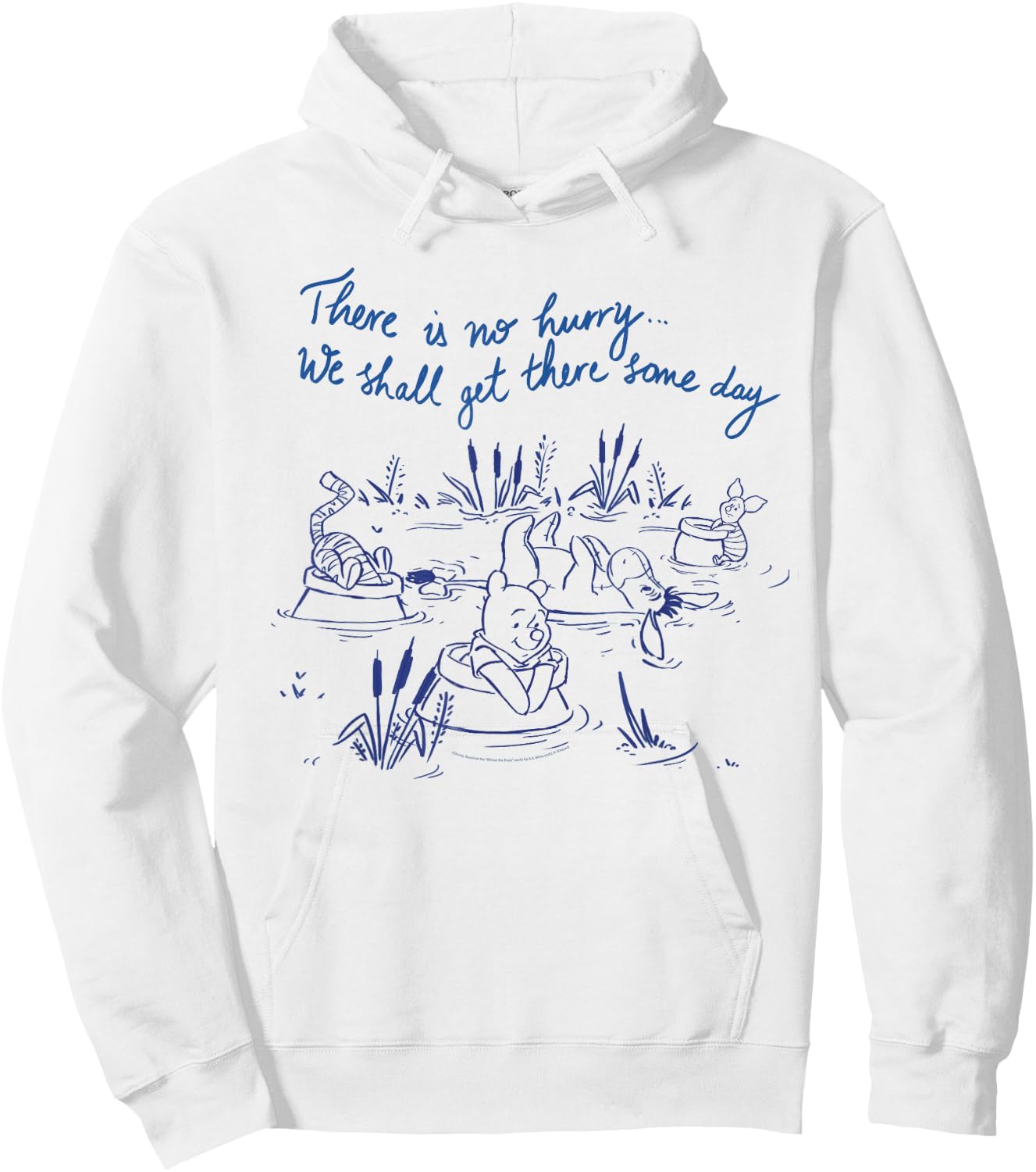 Disney Winnie the Pooh No Hurry We Shall Get There Some Day Hoodie - Hoodie | White