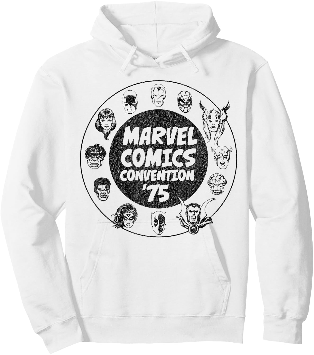 Marvel Comics Convention 75 Monochromatic Vintage Hoodie - Hoodie | White