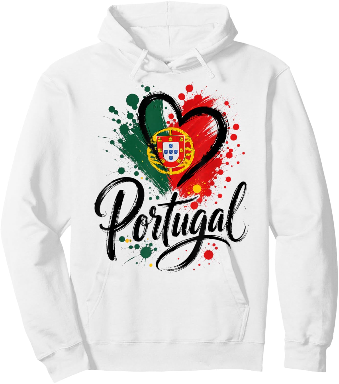 I Love Portugal Vacation Travel Heart Flag Tourist Design Hoodie - Hoodie | White