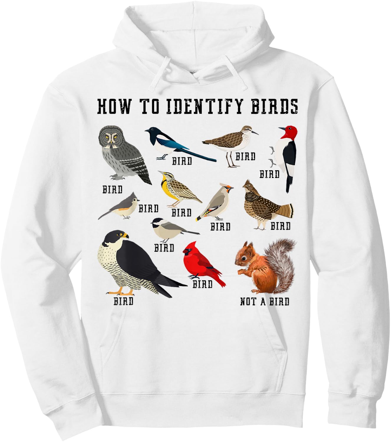 How to Identify Birds? Funny Birdwatcher for Nature Love Hoodie - Hoodie | White