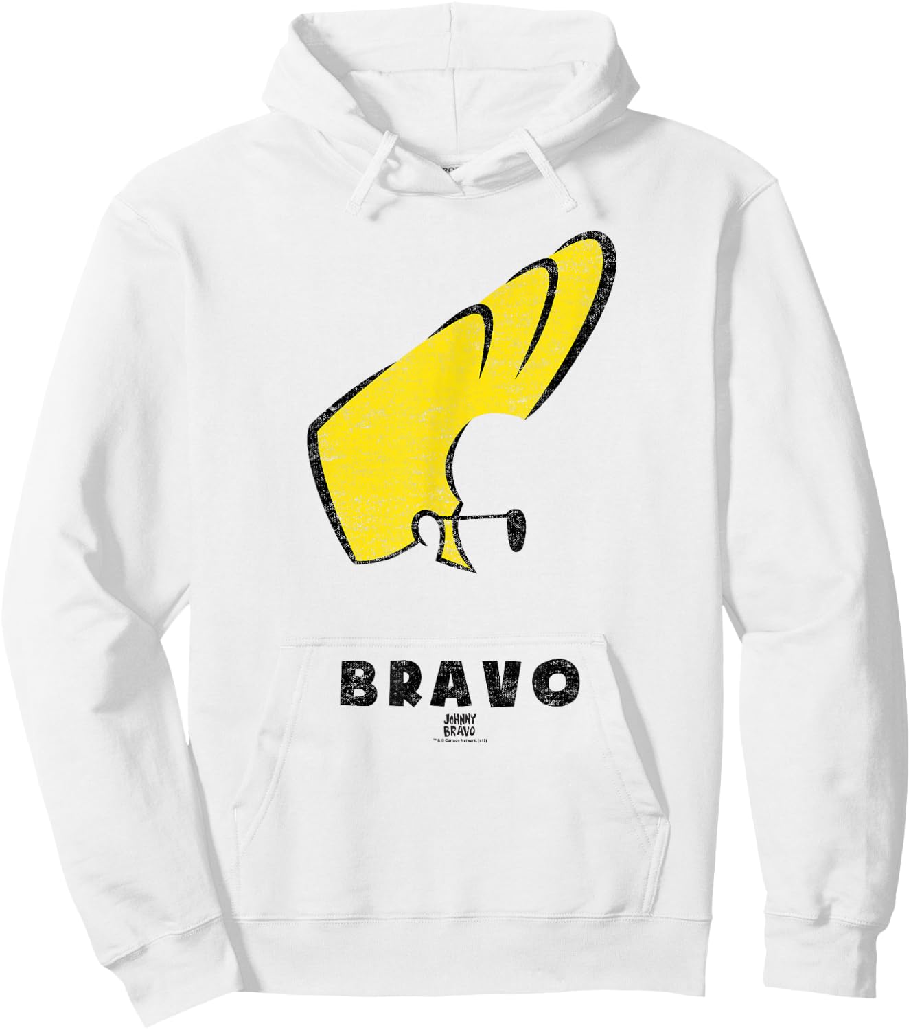 Johnny Bravo Johnny Hair Hoodie - Hoodie | White