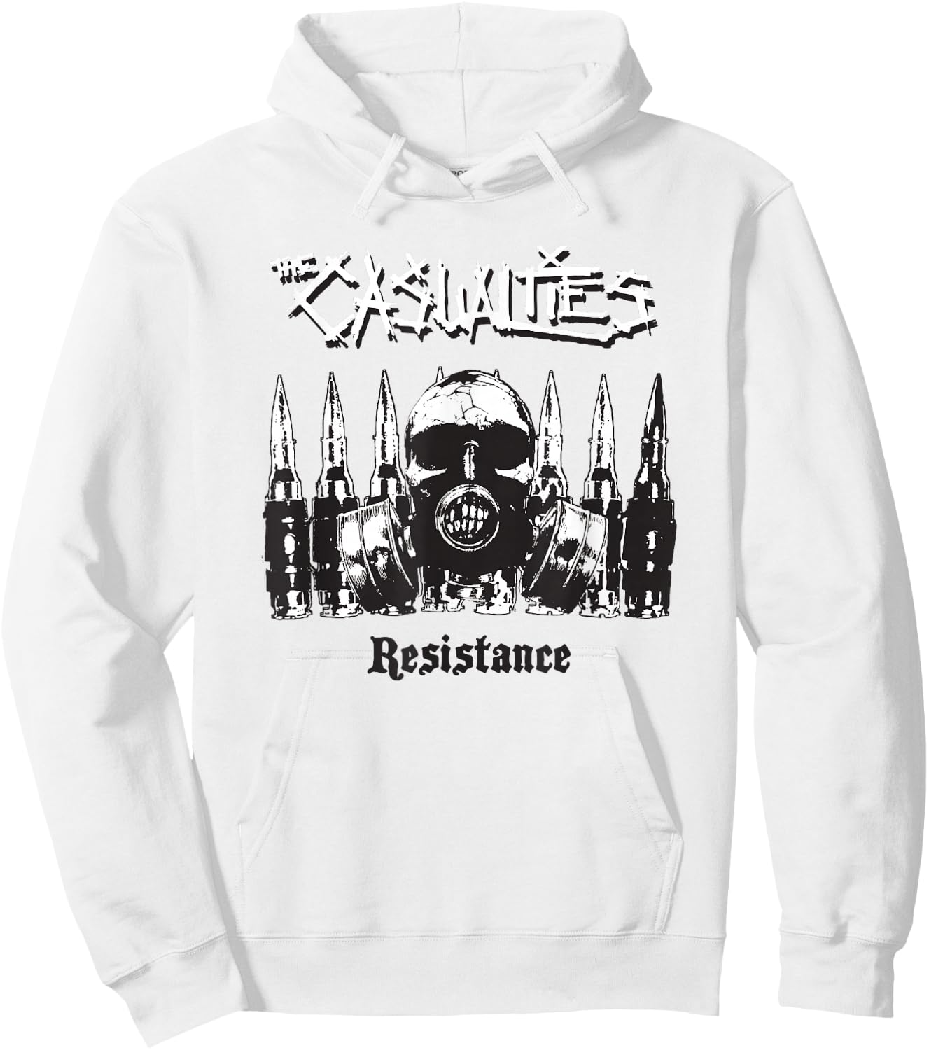 The Casualties - Resistance - Official Merchandise Hoodie - Hoodie | White