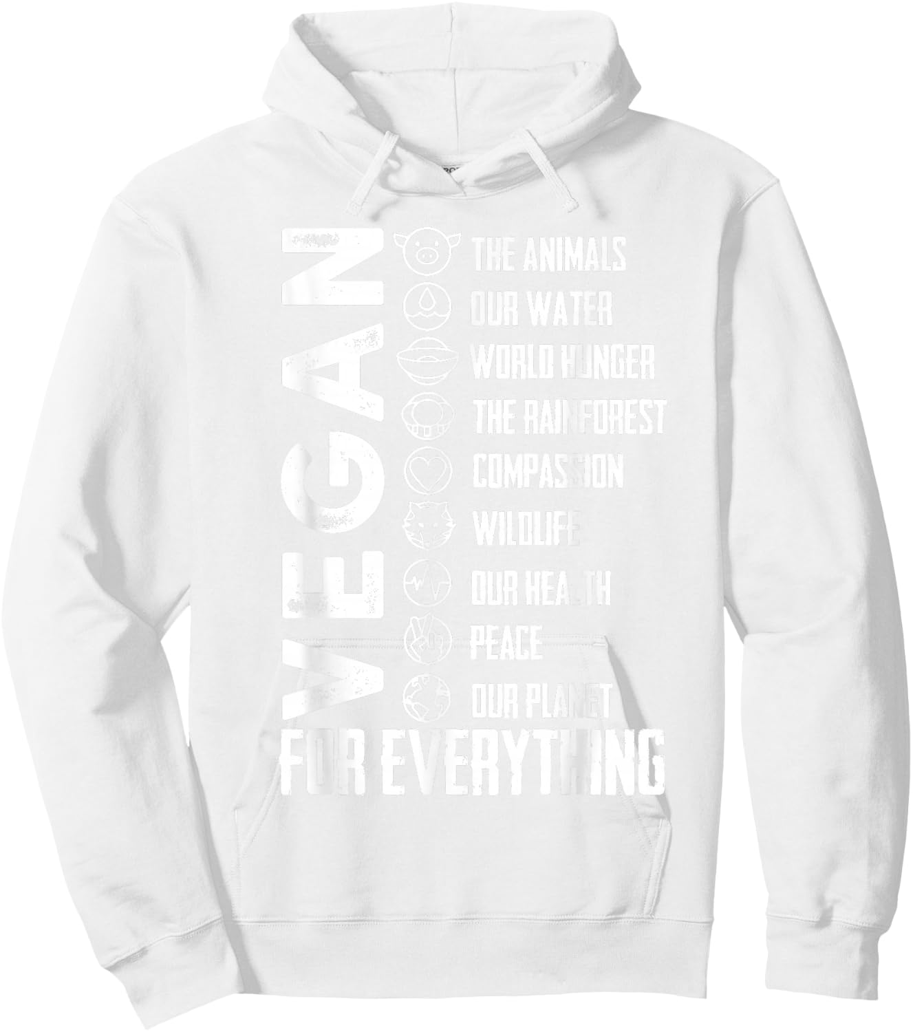 Vegan for Everything T Shirt Planet/Earth Day, Save The Bees Hoodie - Hoodie | White