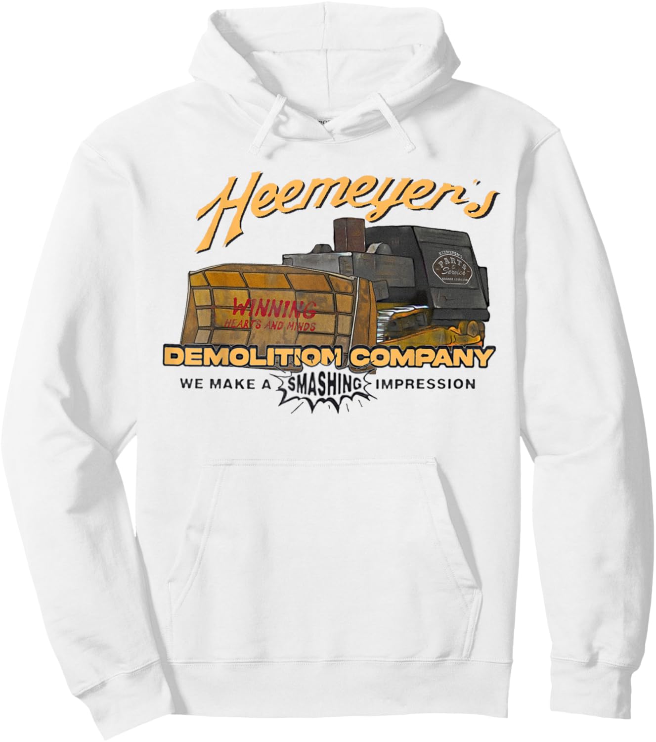 Heemeyer Modified Dozer Tread Demolition Hoodie - Hoodie | White