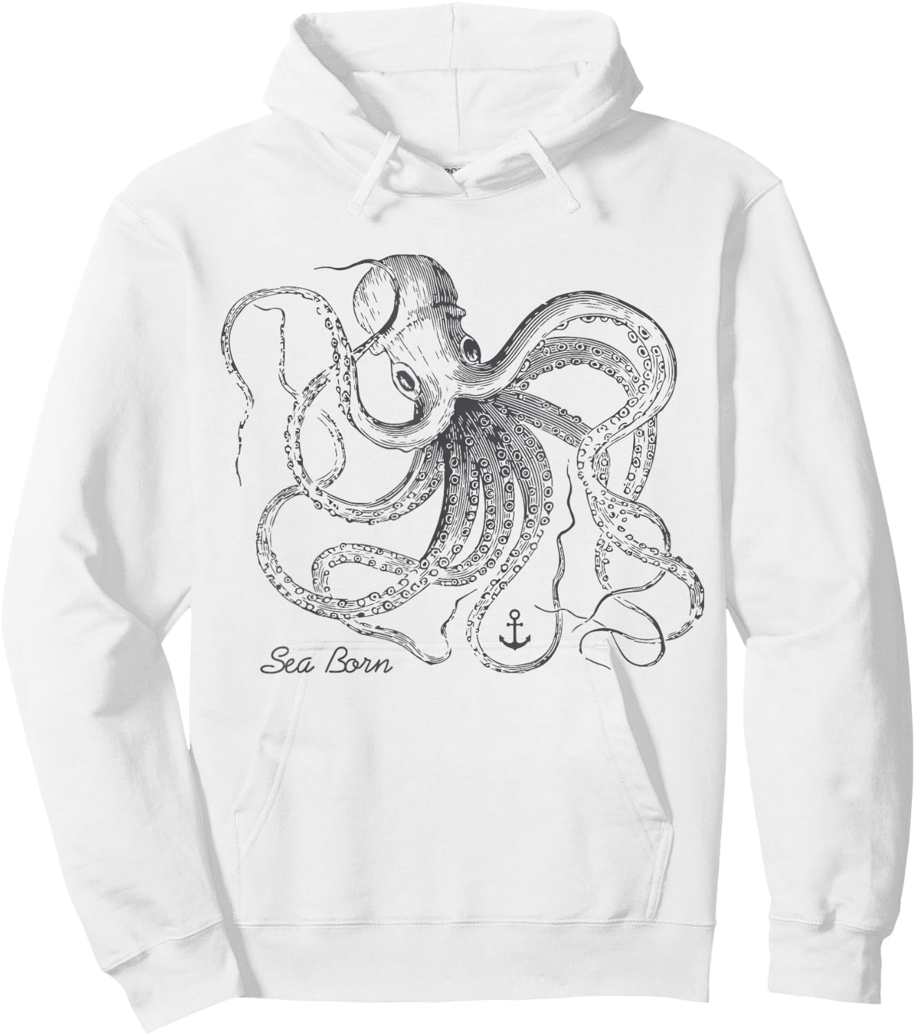 Vintage Black Octopus Marine Biologist Ocean Sea Life Hoodie - Hoodie | White