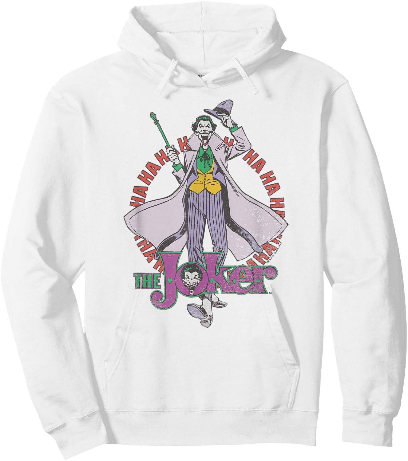 Batman the Joker Maniacal T Shirt Hoodie - Hoodie | White