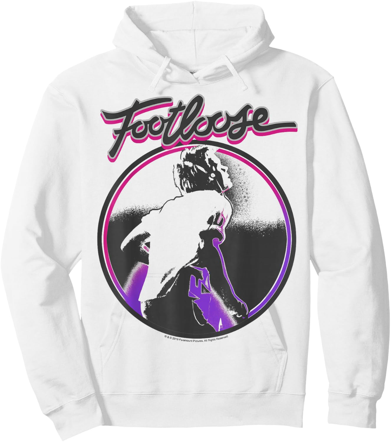 Footloose Ren McCormack Circle Portrait Title Logo Hoodie - Hoodie | White