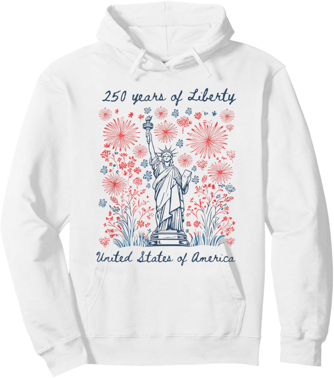 250 Years of Liberty 1776-2026 USA 4th July Women Patriotic Hoodie - Hoodie | White