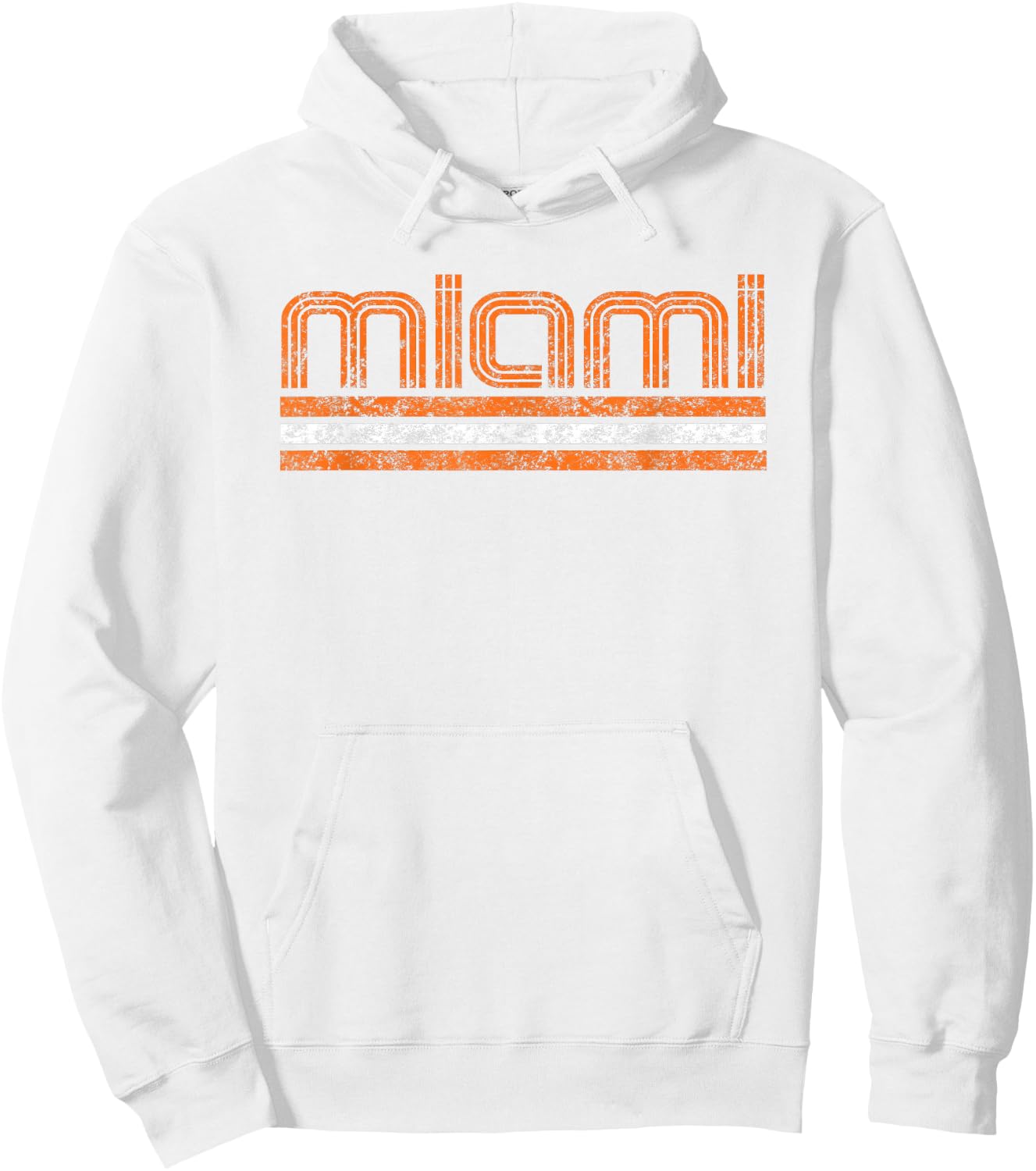 Miami Florida Retro Vintage Weathered Hoodie - Hoodie | White