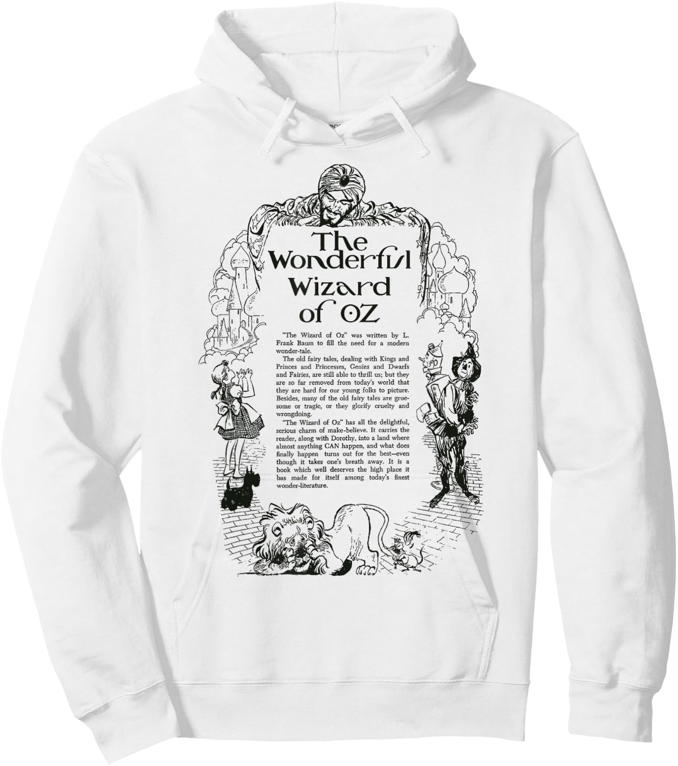 Retro Vintage Wizard of OZ Gifts Oz Book Dorothy Toto Lion Scarecrow Tin Man Wizard of OZ Hoodie - Hoodie | White