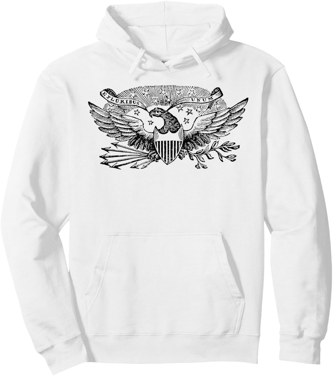 Vintage American Eagle "E Pluribus Unum" Hoodie - Hoodie | White