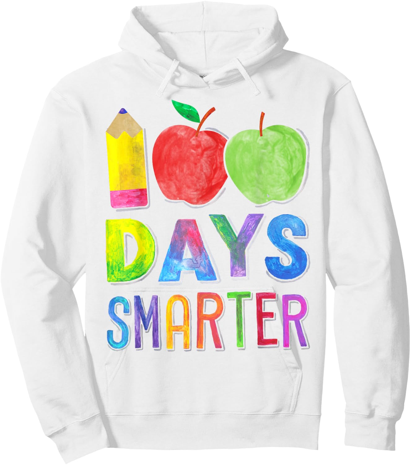 100 Days Smarter 100th Day of School Shirt Women Teacher Hoodie - Hoodie | White