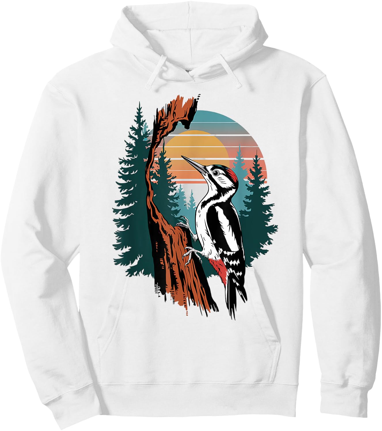 Woodpecker Hunting Hiking Outdoor Camping Forest Men Women Hoodie - Hoodie | White