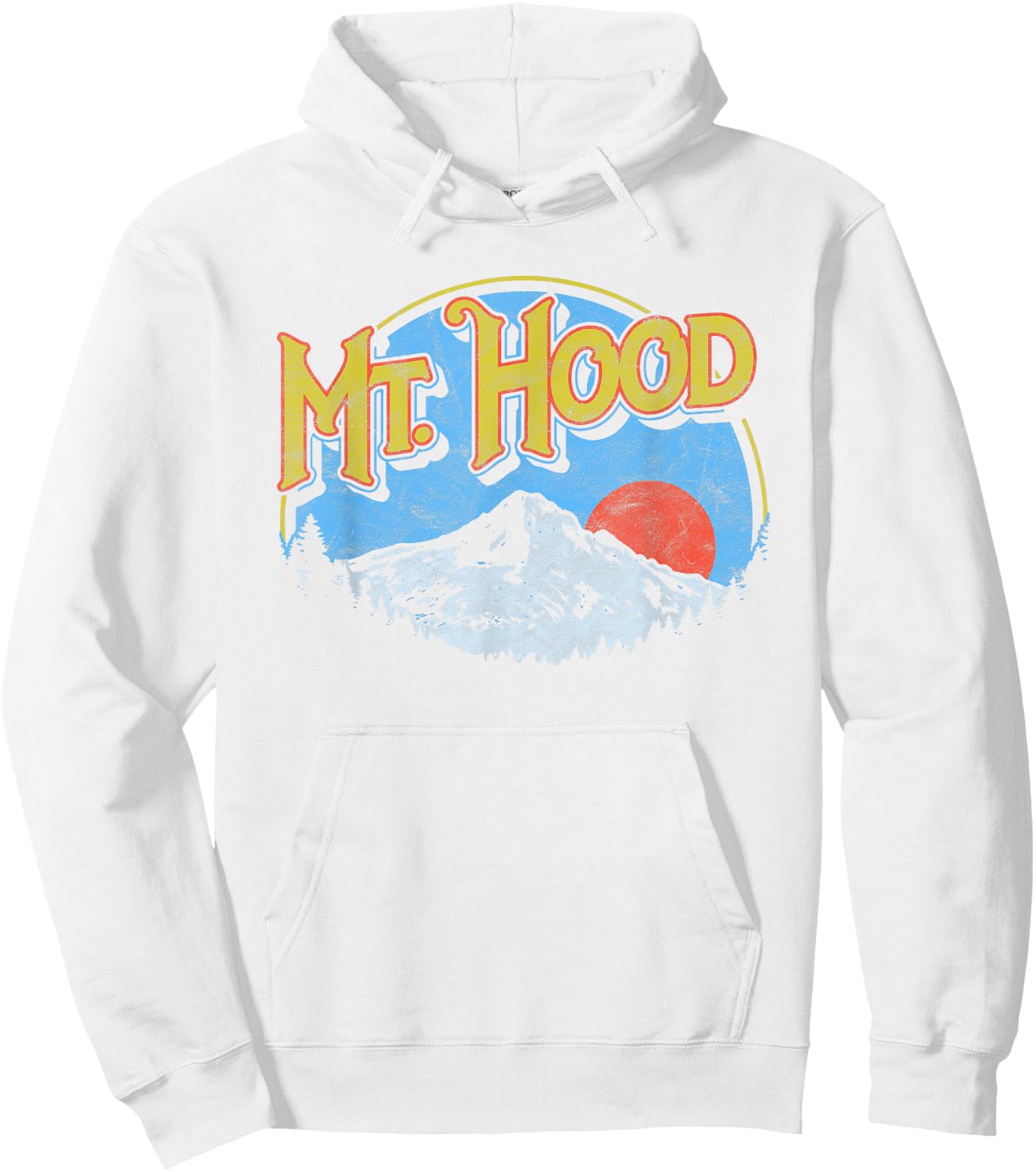 Vintage Mt Hood Oregon Nature & Outdoors Retro Graphic Shirt Hoodie - Hoodie | White