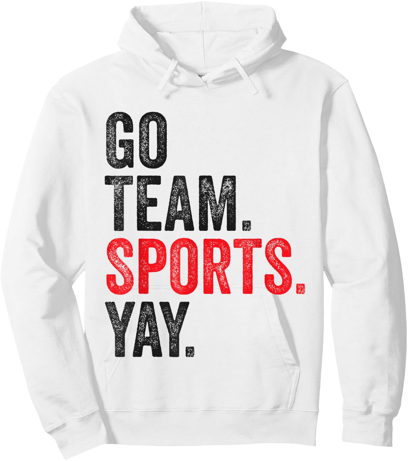 Vintage Go Team Sports Yay Funny Game Day Men Women Kids Hoodie - Hoodie | White