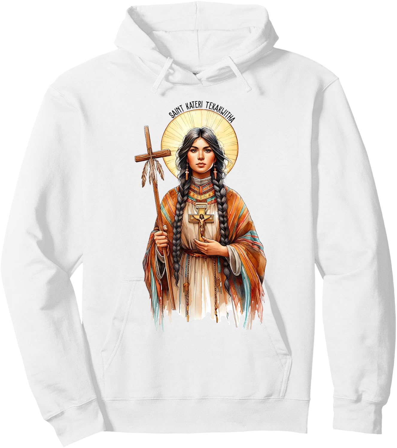 Catholic Saint Kateri Tekakwitha Lily Of The Mohawks Faith Hoodie - Hoodie | White