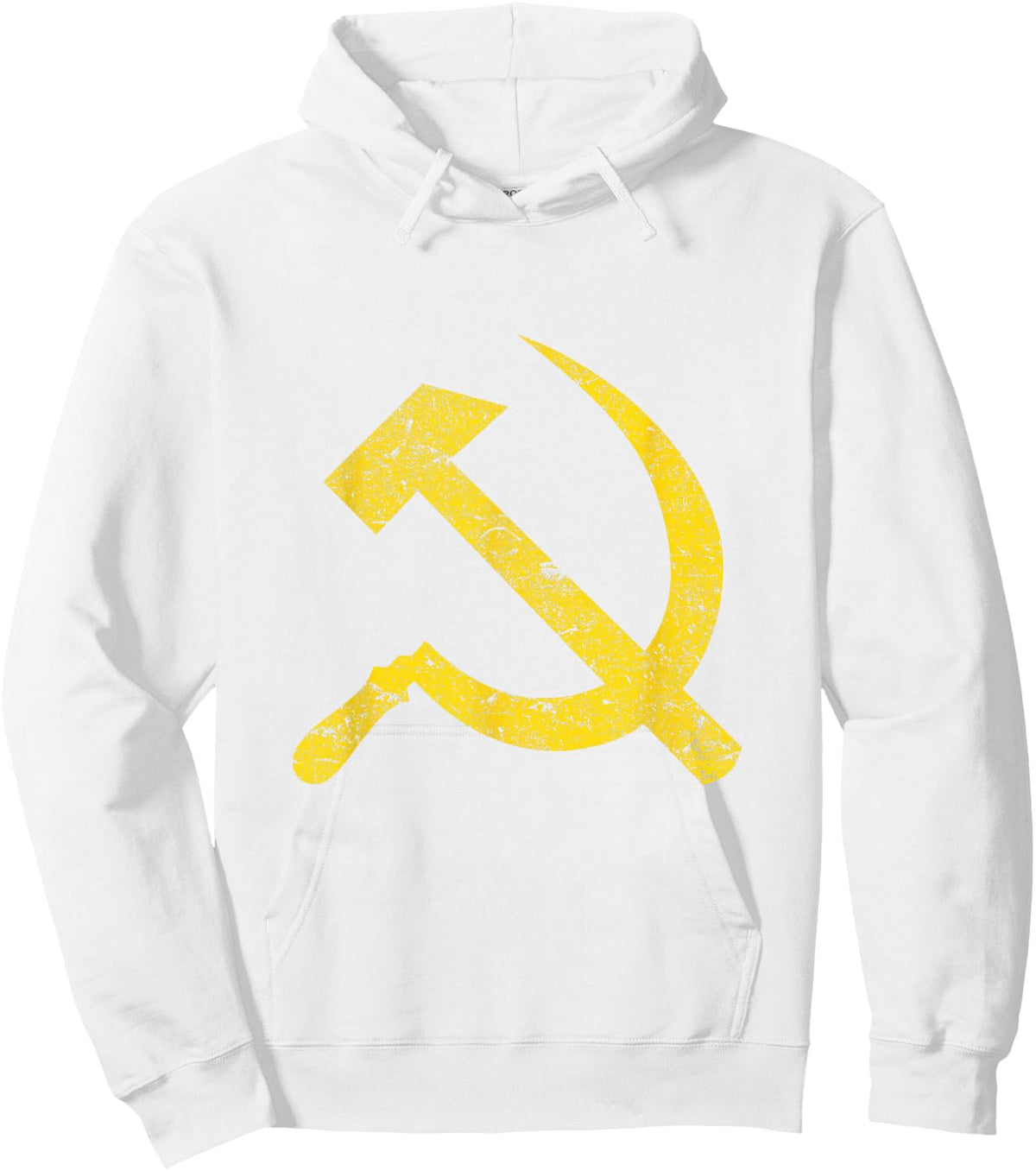 Socialist Hammer and Sickle Vintage Hoodie - Hoodie | White