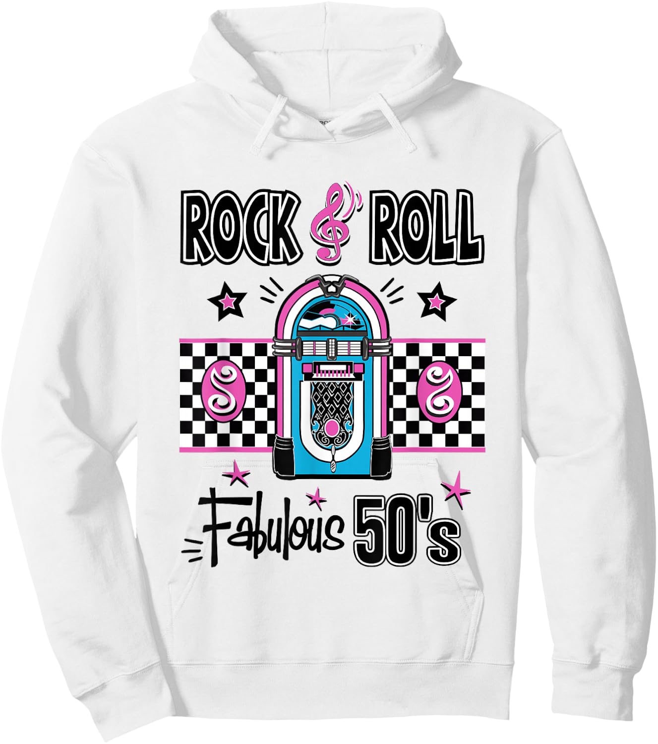 Rock N Roll 50s Sock Hop Dance Women Girls Men Rockabilly Hoodie - Hoodie | White