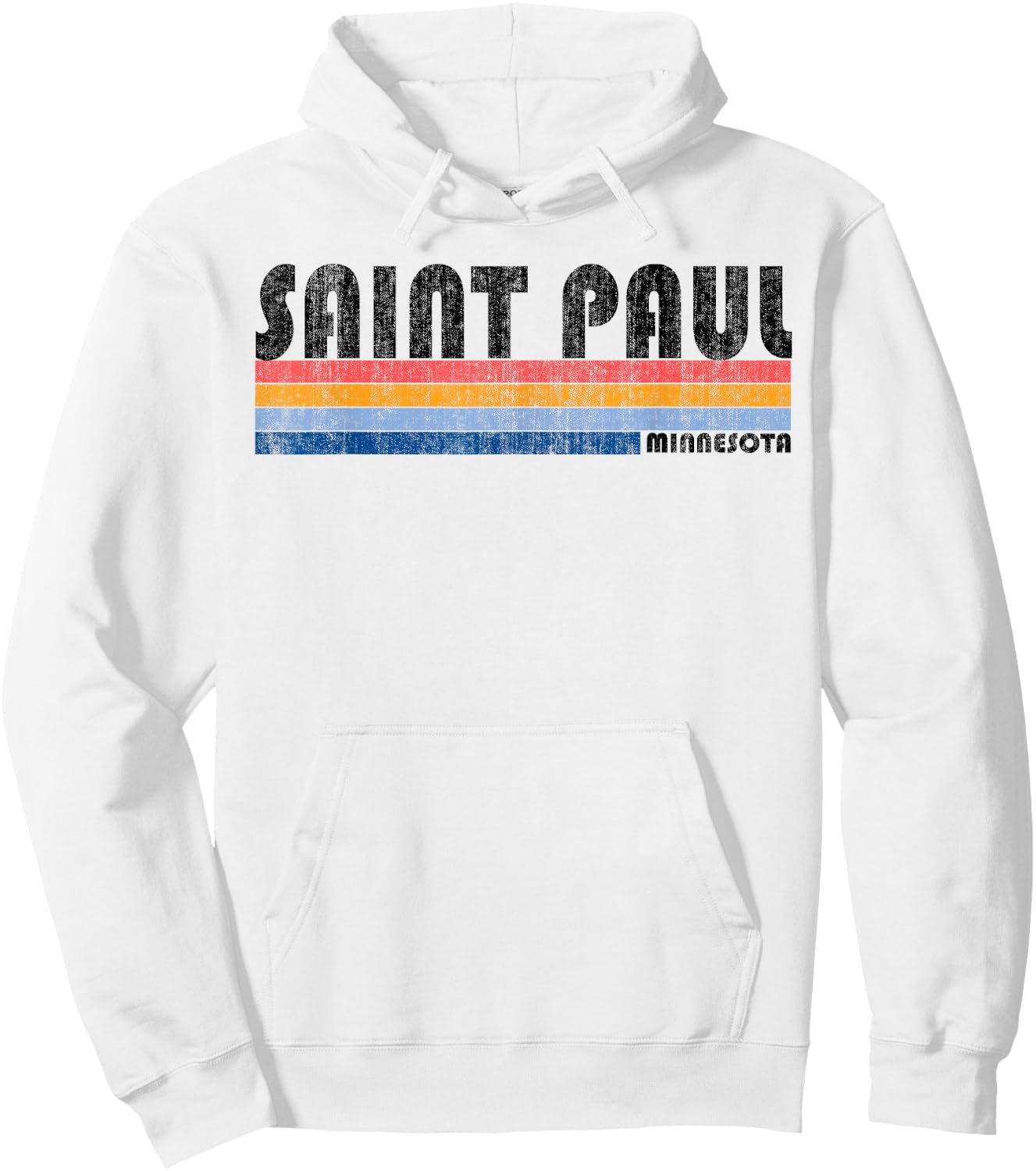 Vintage 1980s Style Saint Paul MN Hoodie - Hoodie | White