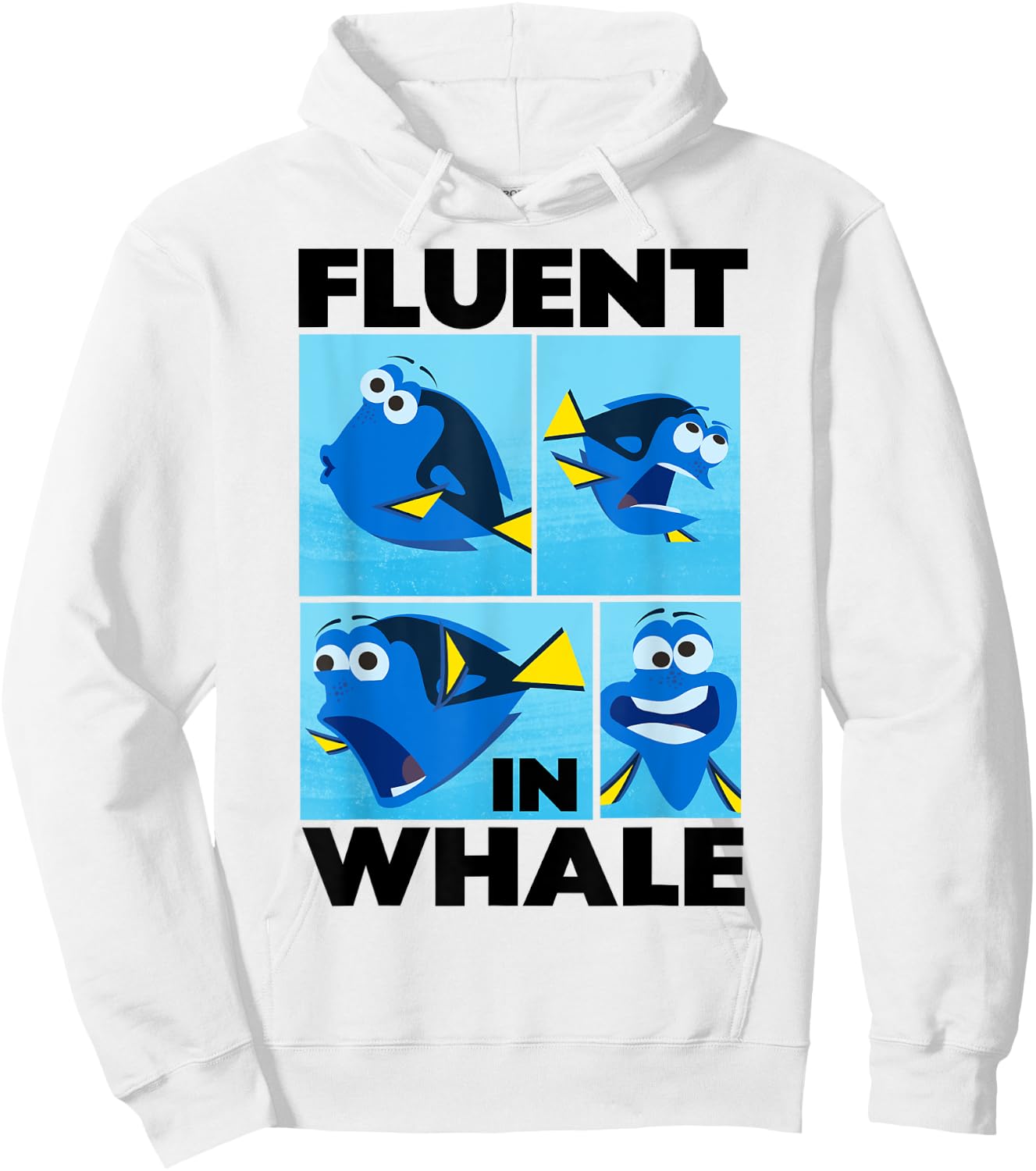 Disney Pixar Finding Dory Fluent in Whale Dory Box Ups Hoodie - Hoodie | White