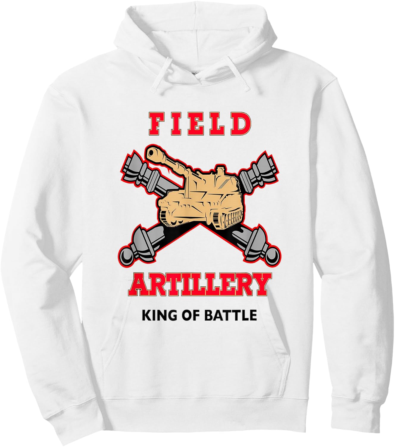 Field Artillery - King of Battle Hoodie - Hoodie | White