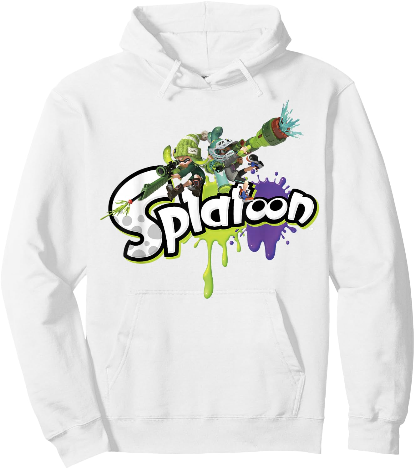 Nintendo Splatoon Splatter Back To Back Graphic Hoodie - Hoodie | White