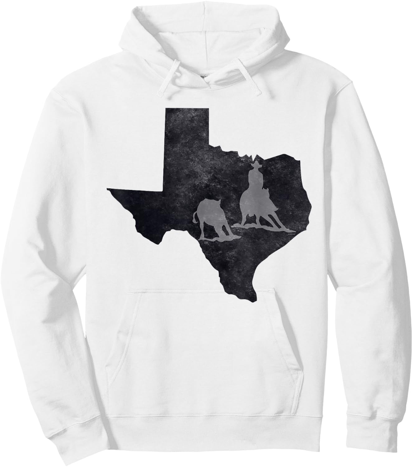 Texas Cutting Horse Hoodie - Hoodie | White