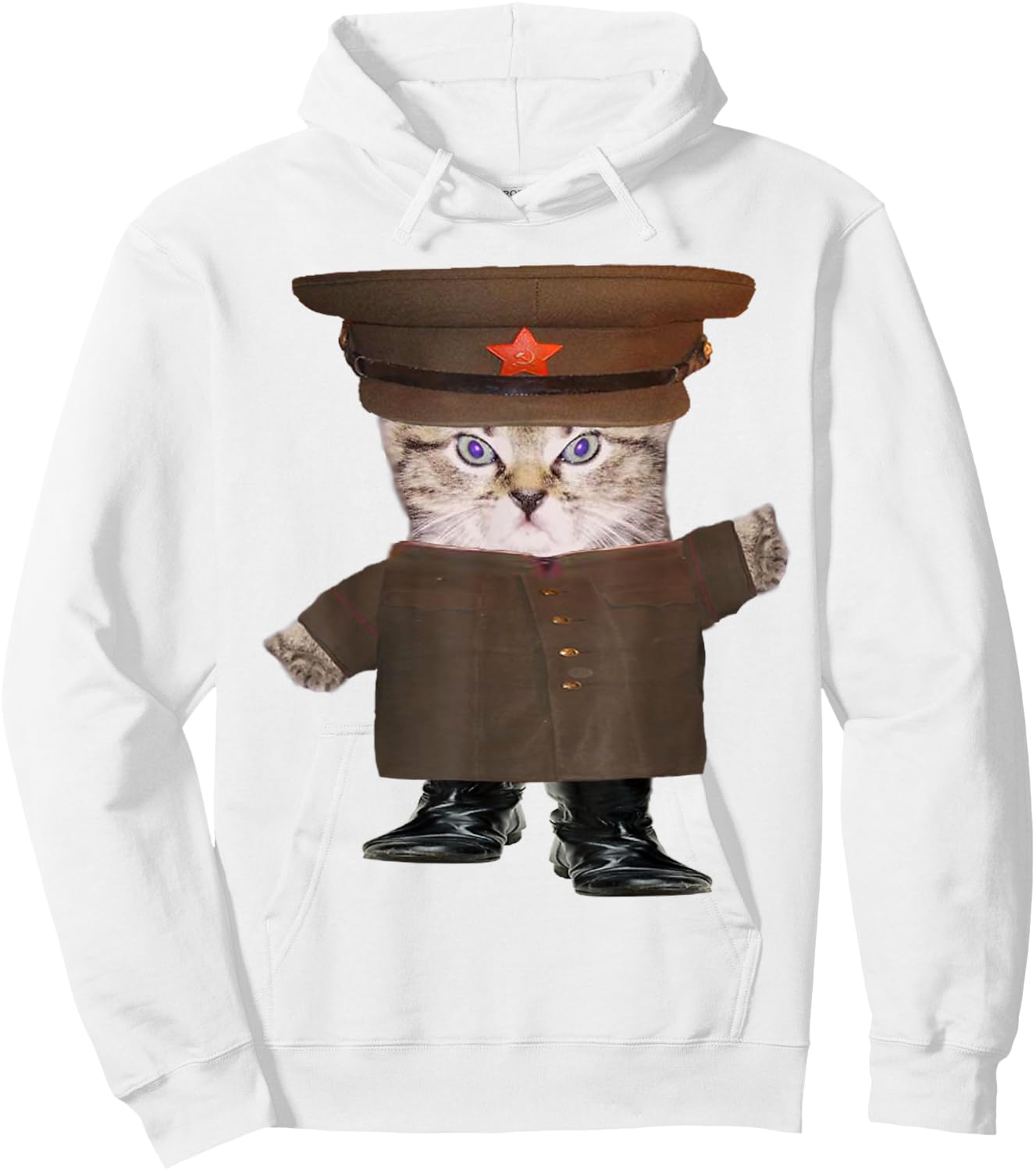 Red Army Kitten Hoodie - Hoodie | White