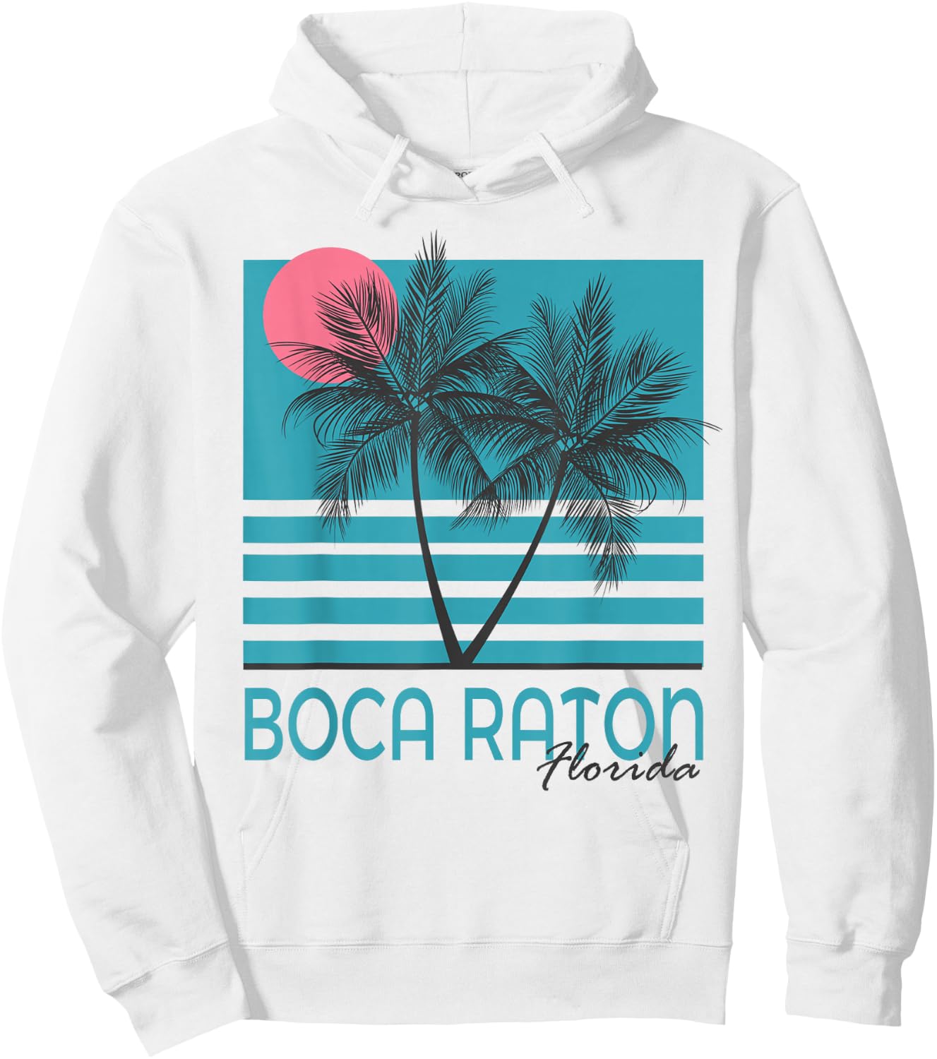 Boca Raton FL T Shirt Vintage Florida Souvenirs Hoodie - Hoodie | White