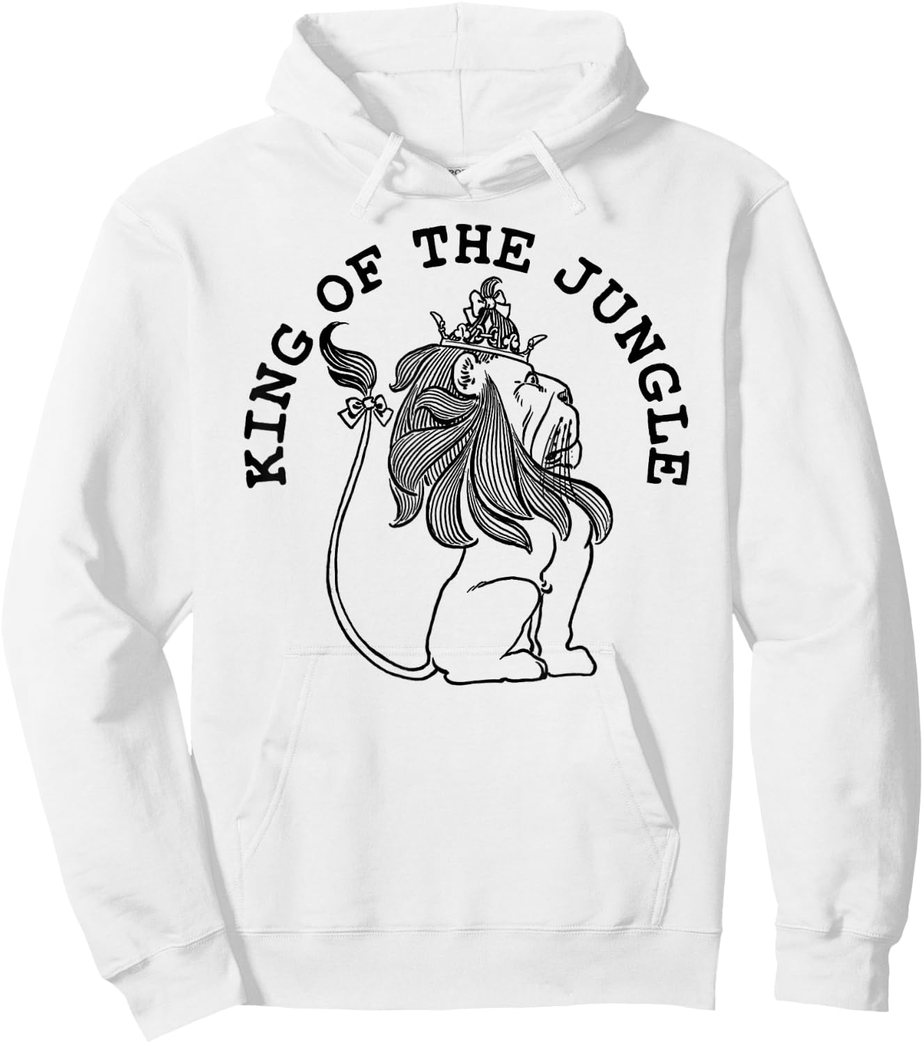 Wizard of OZ Cowardly Lion Vintage King of The Jungle Shirt Hoodie - Hoodie | White