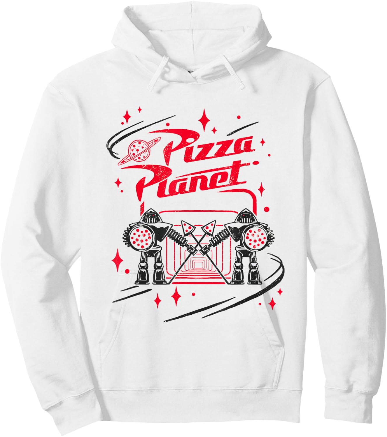 Disney Pixar Toy Story Pizza Planet Cool Guards Retro Logo Hoodie - Hoodie | White