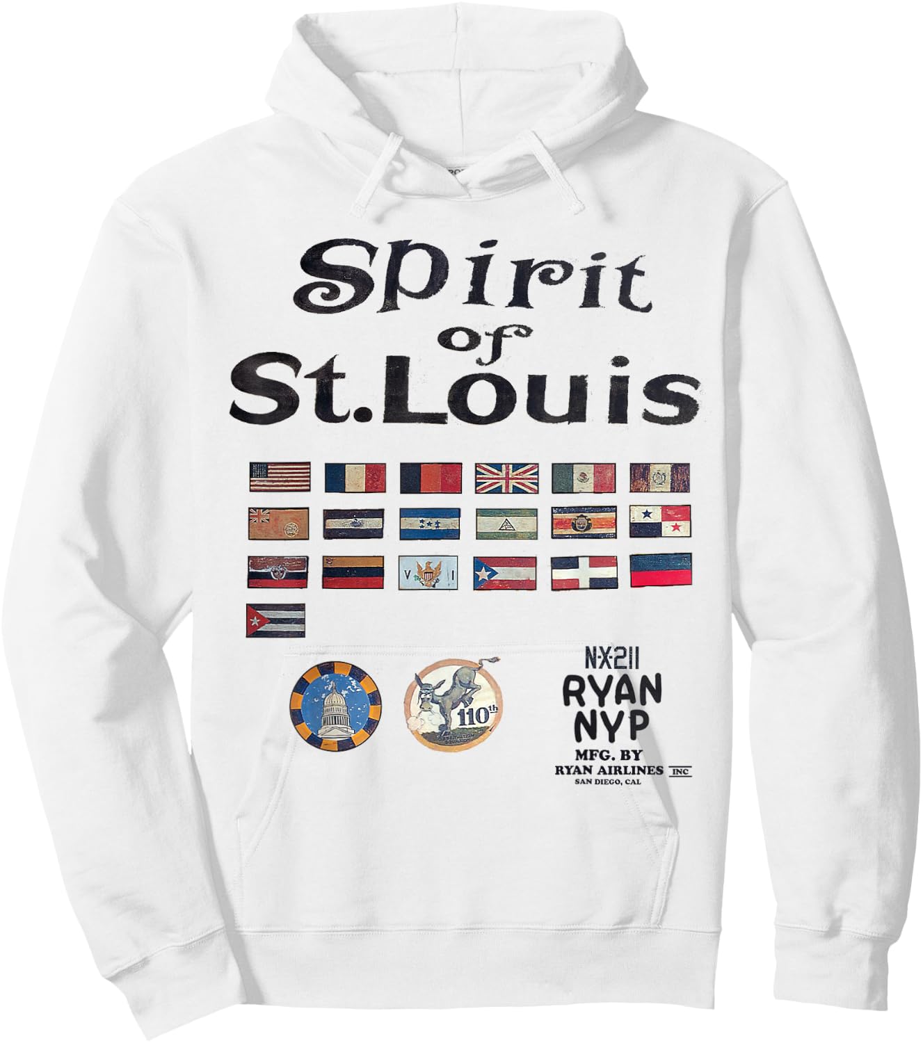 Spirit of St. Louis | Historical Aviation Series Hoodie - Hoodie | White