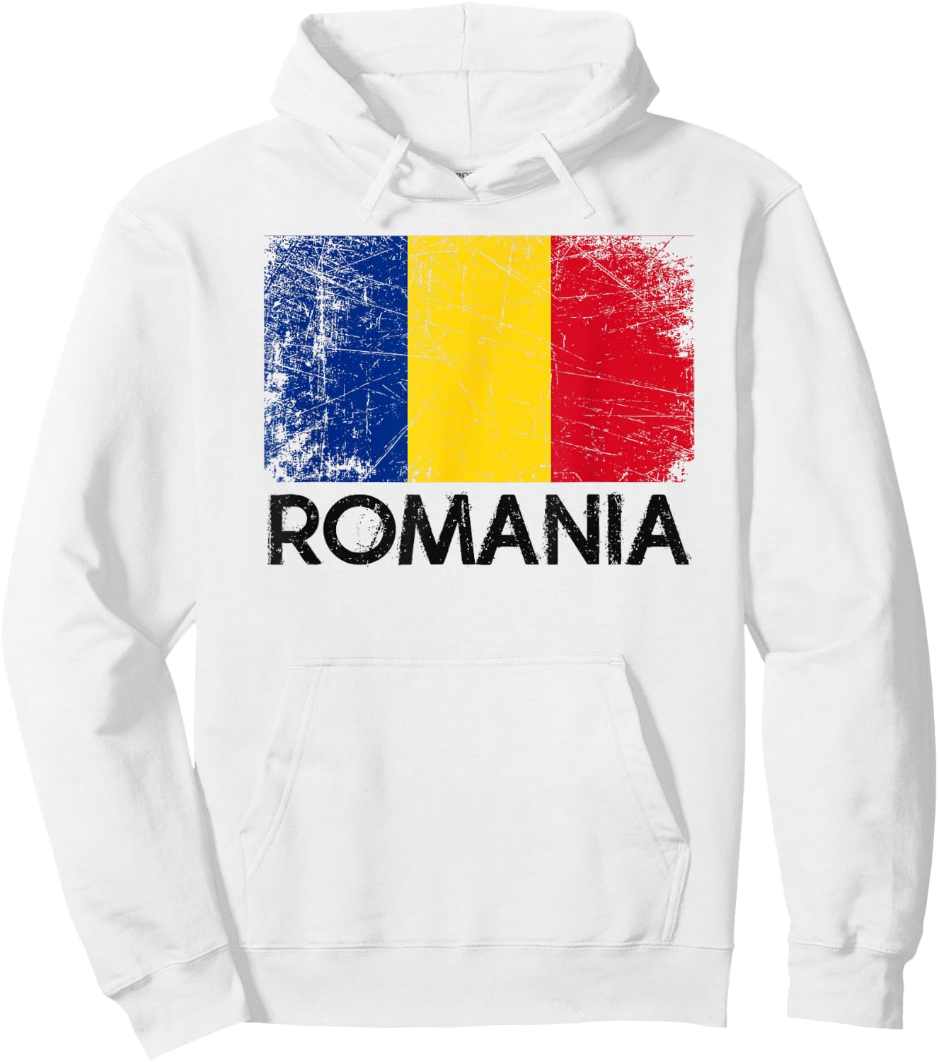 Romanian Flag | Vintage Made In Romania Gift Hoodie - Hoodie | White