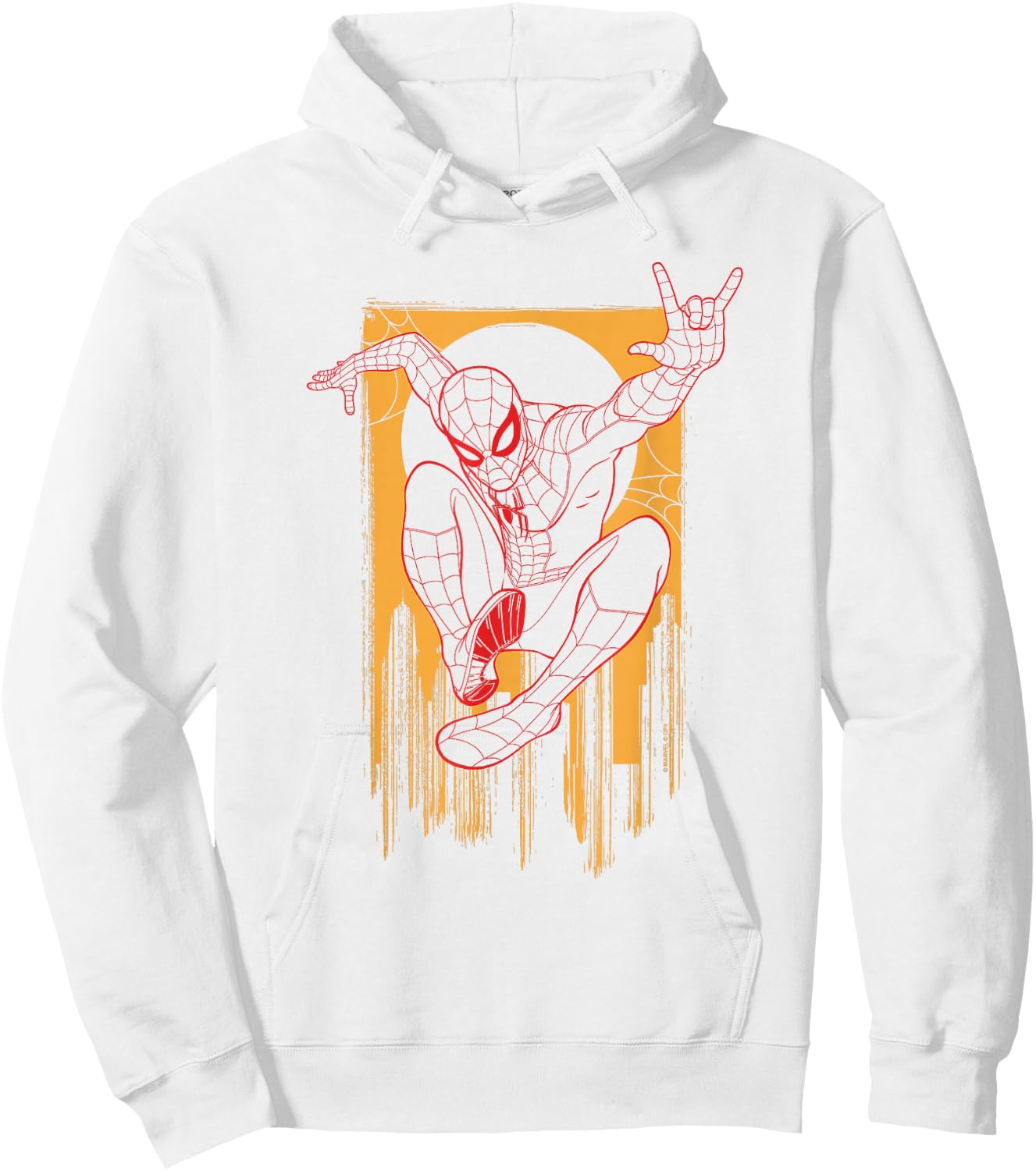 Marvel Spider-Man Day Spidey Drip Line Art Poster Hoodie - Hoodie | White