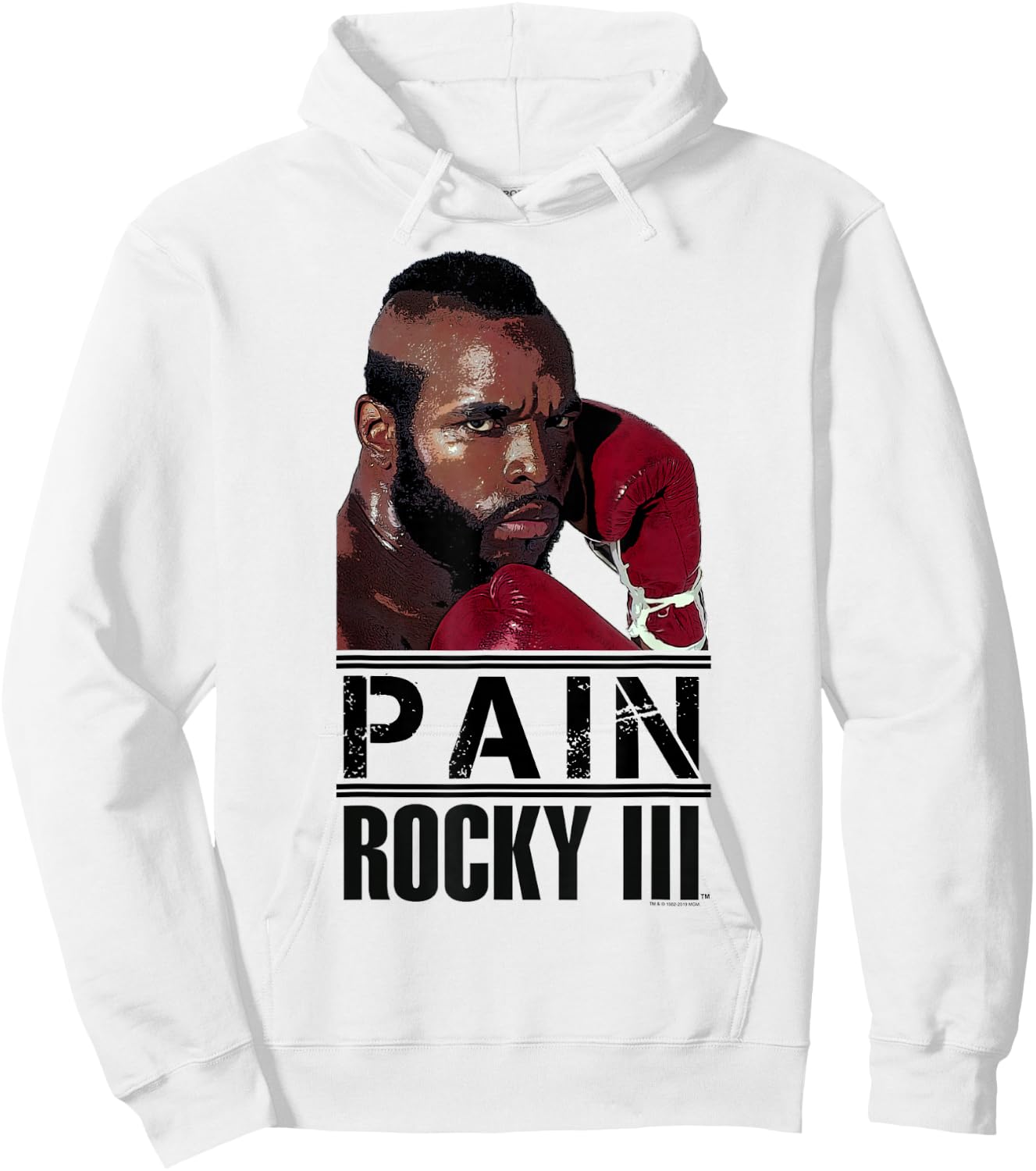 Rocky 3 Clubber Lang Pain Portrait Logo Hoodie - Hoodie | White